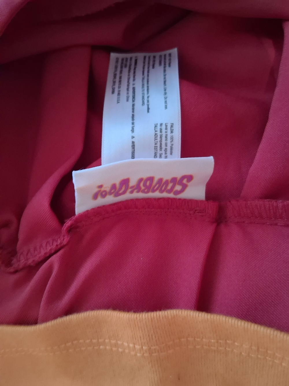 Velma Scooby Doo Costume Set Orange Turtleneck Red Skater Skirt Women L - Picture 4 of 5